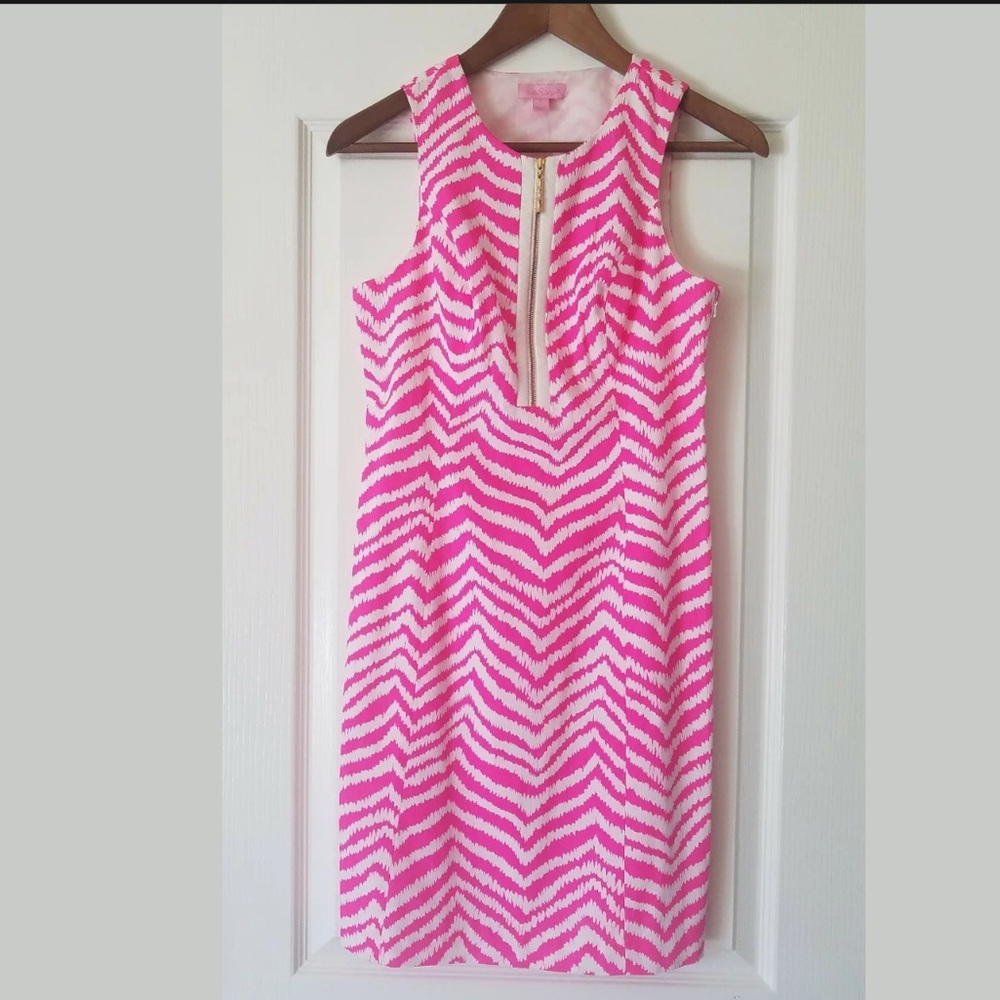Lilly Pulitzer Penelope Pink Zebron Shift Dress